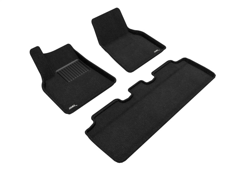 Tesla Model Y Floor Mat Set - Front and Rear - 3D MAXpider - Elegant Series - Black - `21-`22 Tesla Model Y Floor Mat Set - Front and Rear - 3D MAXpider - Elegant Series - Black - `21-`22